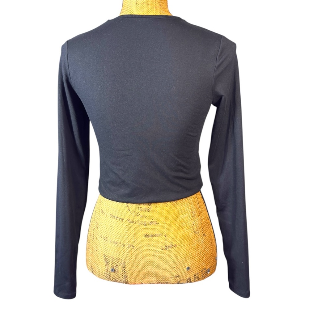 Hunter & Brown cropped long sleeve shirt Women’s size large | tt - Picture 2 of 6